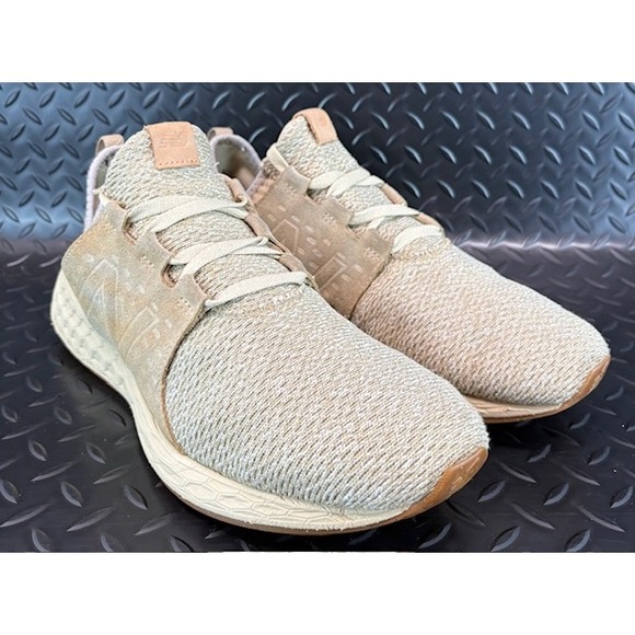New Balance Fresh Foam Cruz Tan Cream MCRUZOT Mens SOFT sneakers size 13 - Picture 2 of 8